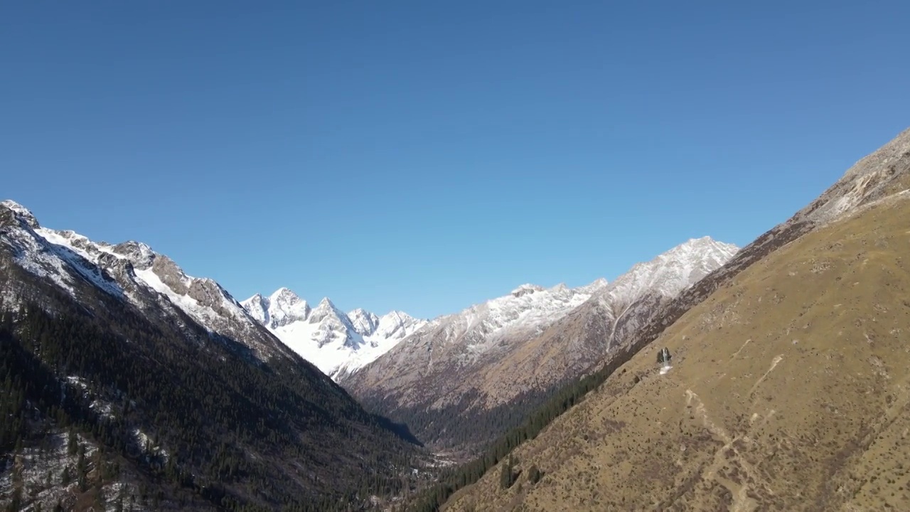 达古冰川雪山风光视频素材