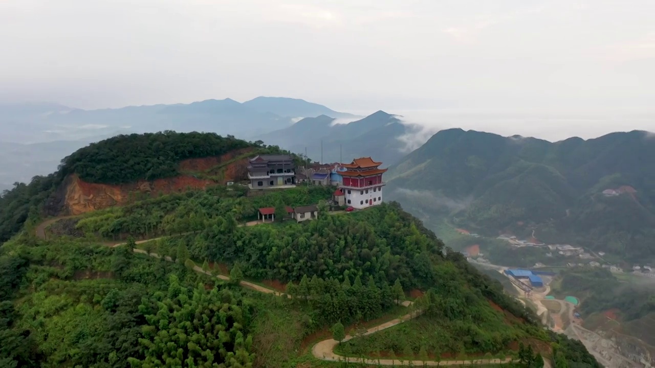 航拍浏阳云峰台视频素材