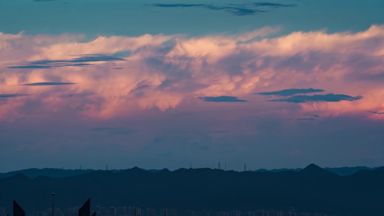 重庆城市夜景风光延时视频素材