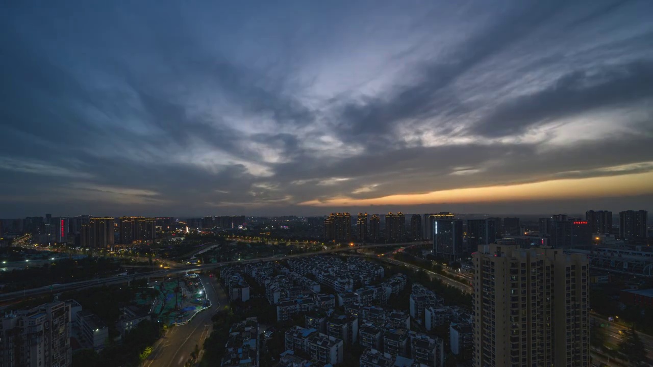 成都夏季日落晚霞视频素材