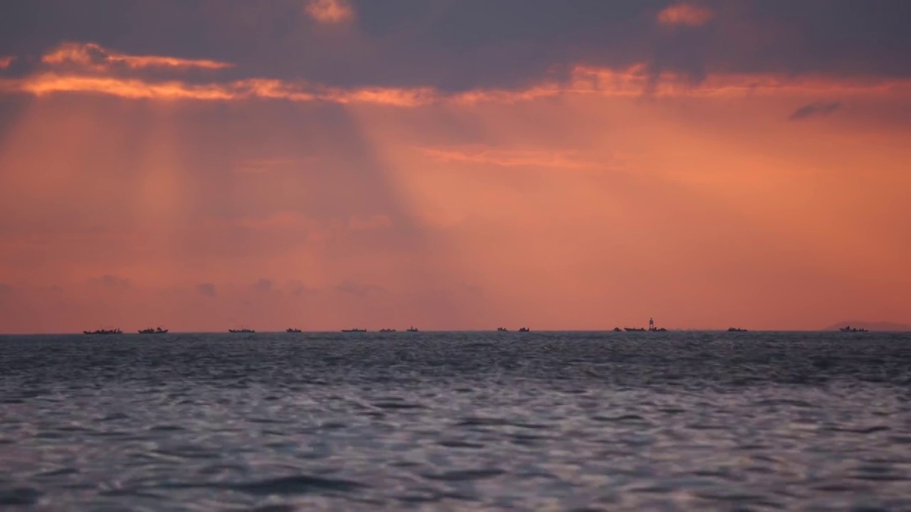 福建厦门日出海海面视频下载