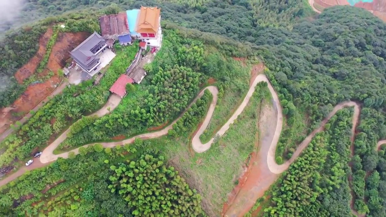 浏阳云峰台盘山公路视频素材