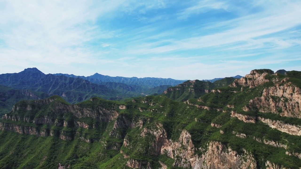 航拍井陉太行山风光视频素材