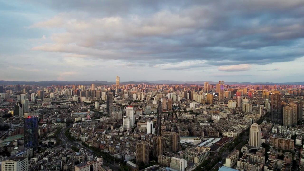 昆明西山区城市航拍视频素材