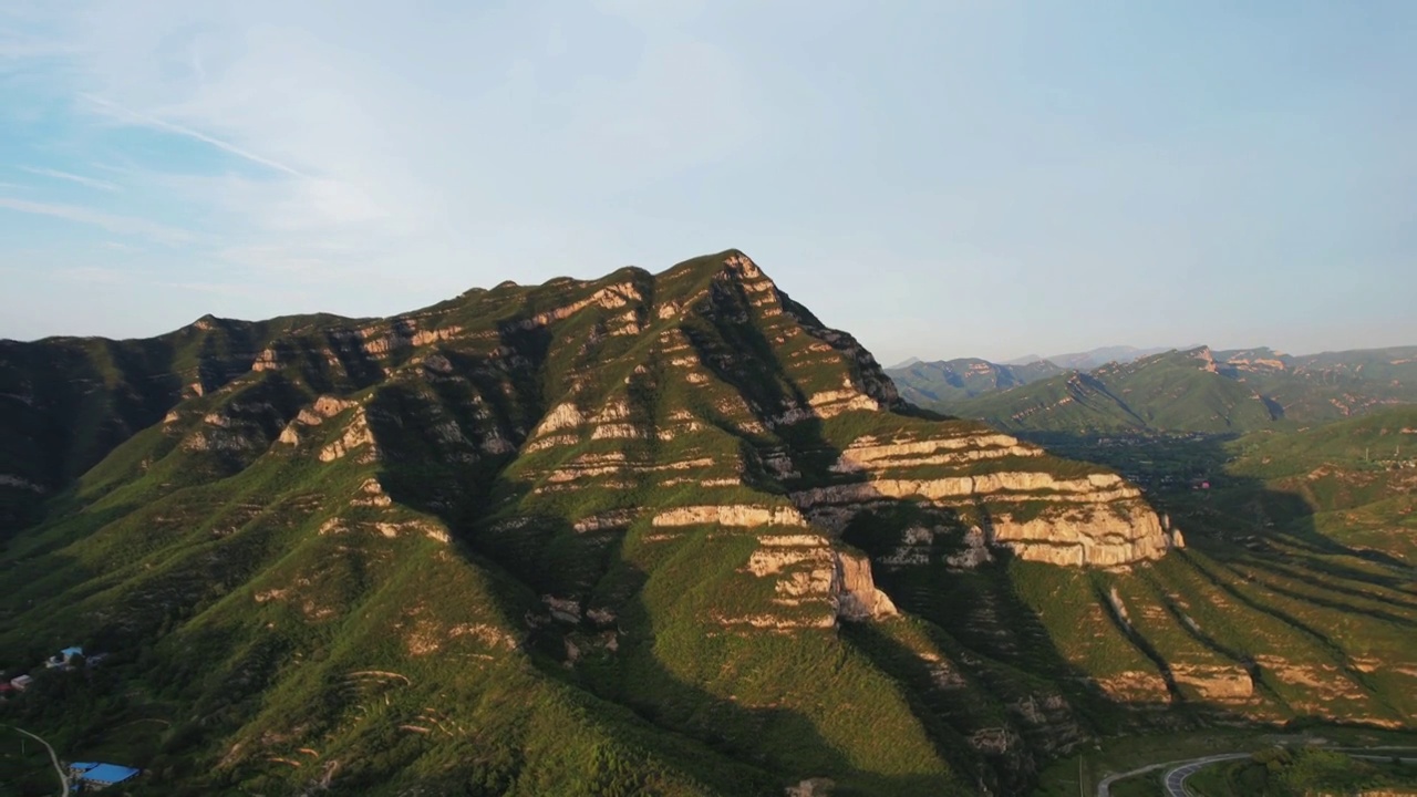 航拍井陉太行山风光视频素材