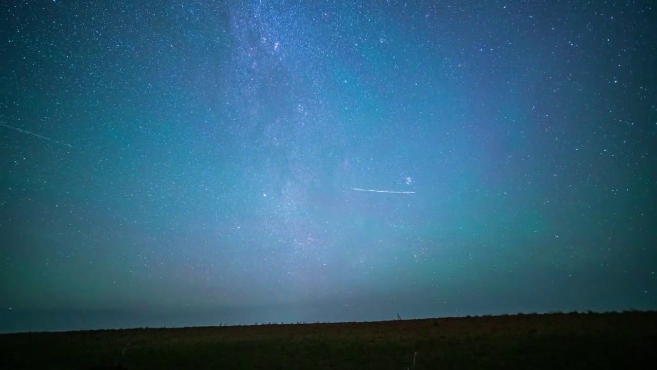 内蒙古锡林浩特星空延时摄影视频素材