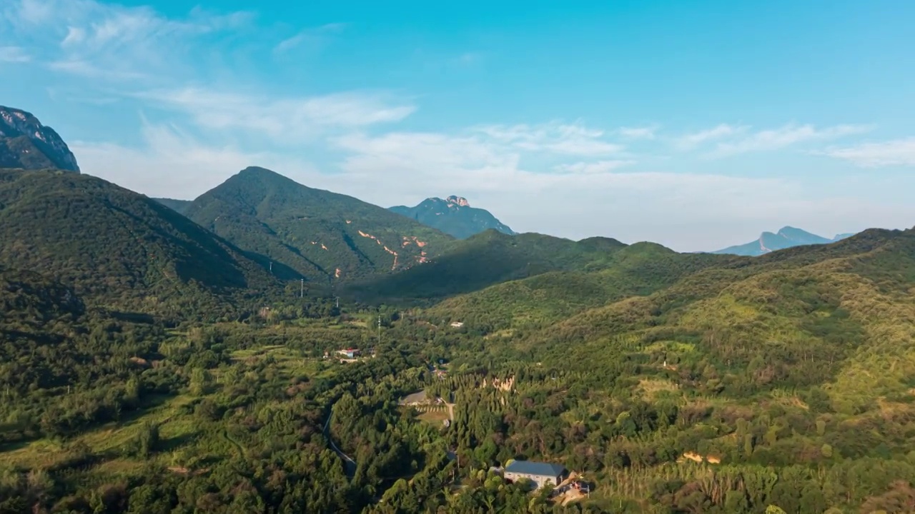 航拍郑州登封嵩山少林寺延时摄影视频素材