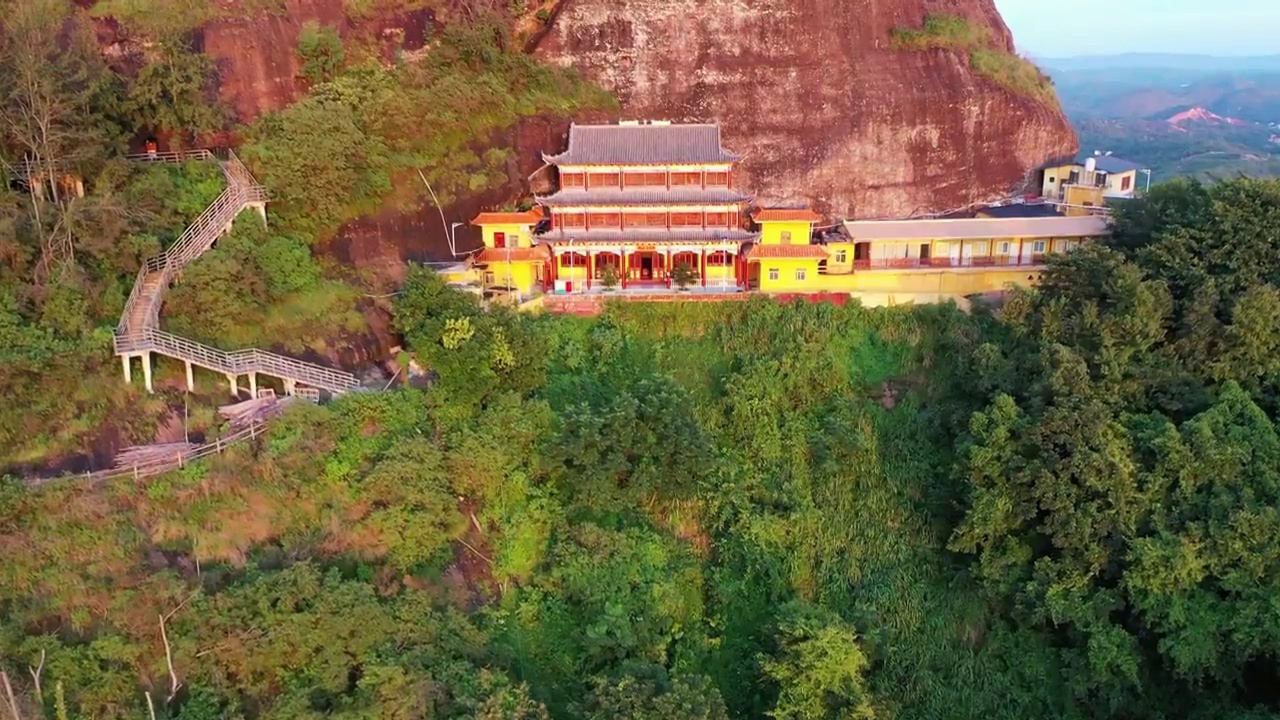 广东省河源市龙川县霍山旅游风景区航拍视频素材