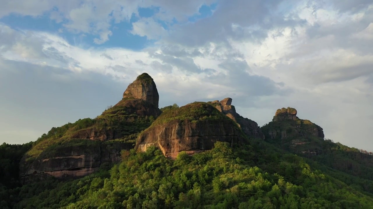 广东省河源市龙川县霍山旅游风景区航拍视频素材