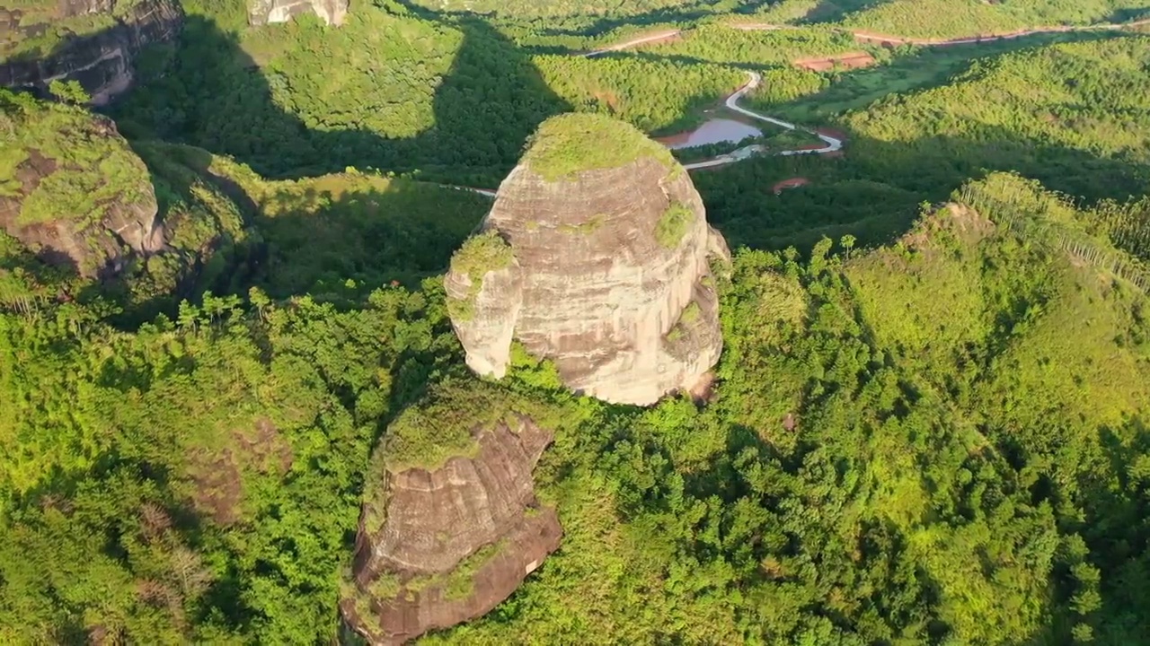 广东省河源市龙川县霍山旅游风景区航拍视频素材