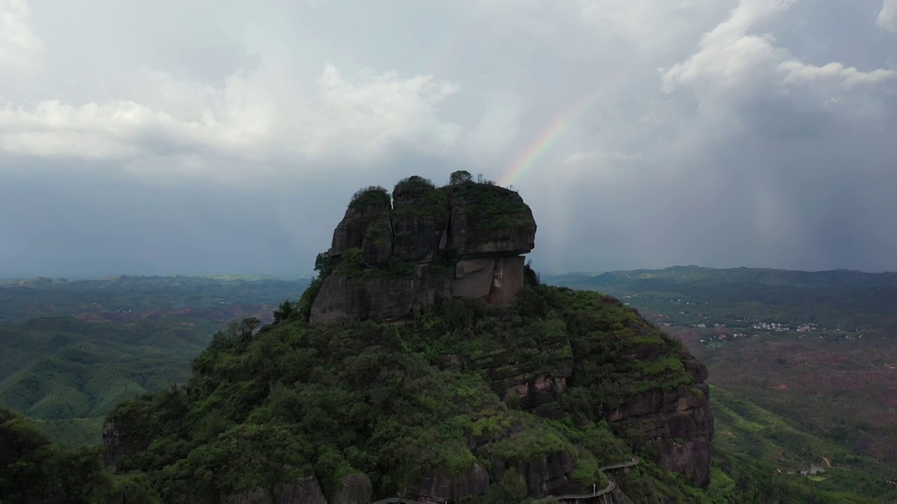 广东省河源市龙川县霍山旅游风景区航拍视频素材