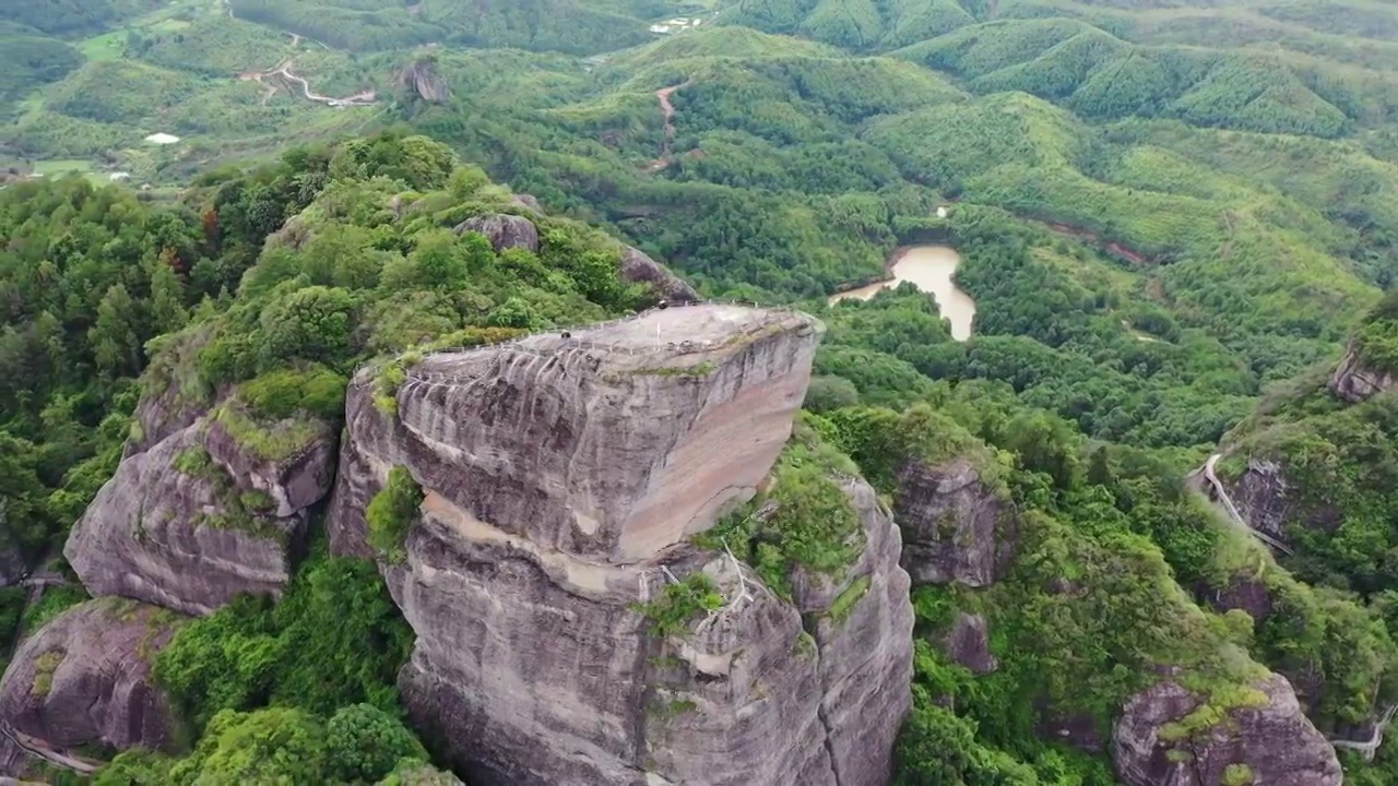 广东省河源市龙川县霍山旅游风景区航拍视频素材