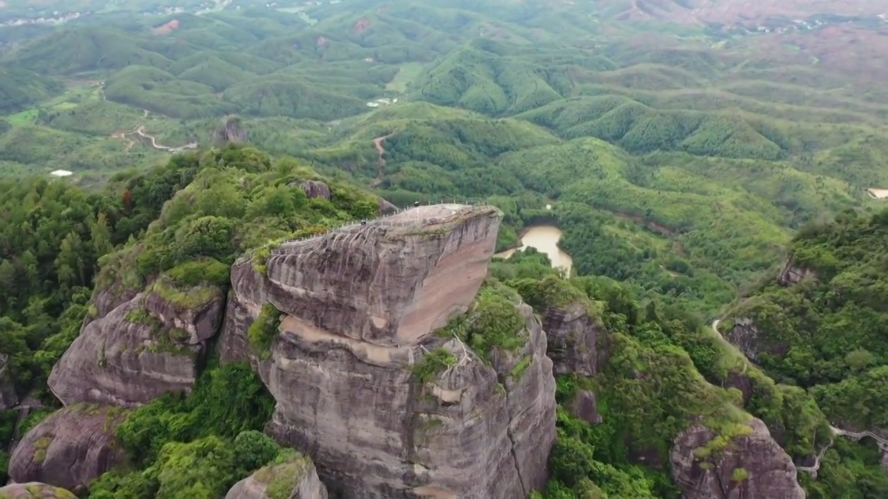 广东省河源市龙川县霍山旅游风景区航拍视频素材