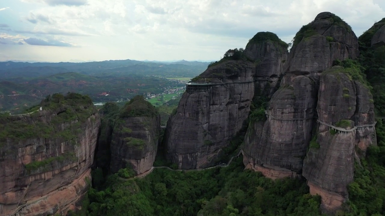 广东省河源市龙川县霍山旅游风景区航拍视频素材