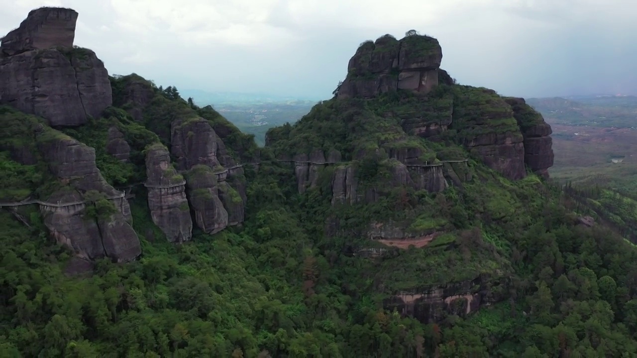 广东省河源市龙川县霍山旅游风景区航拍视频素材