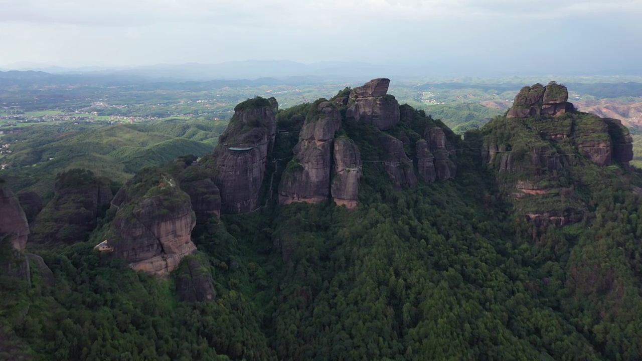 广东省河源市龙川县霍山旅游风景区航拍视频素材