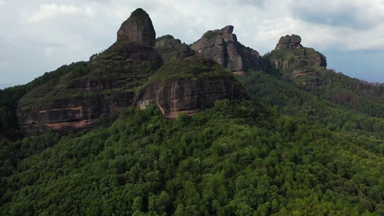 广东省河源市龙川县霍山旅游风景区航拍视频素材