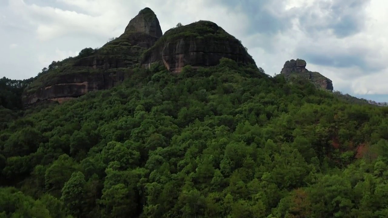 广东省河源市龙川县霍山旅游风景区航拍视频素材