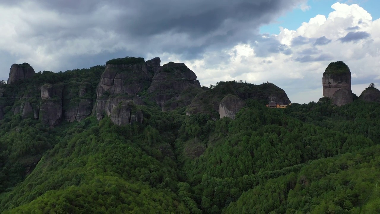 广东省河源市龙川县霍山旅游风景区航拍视频素材