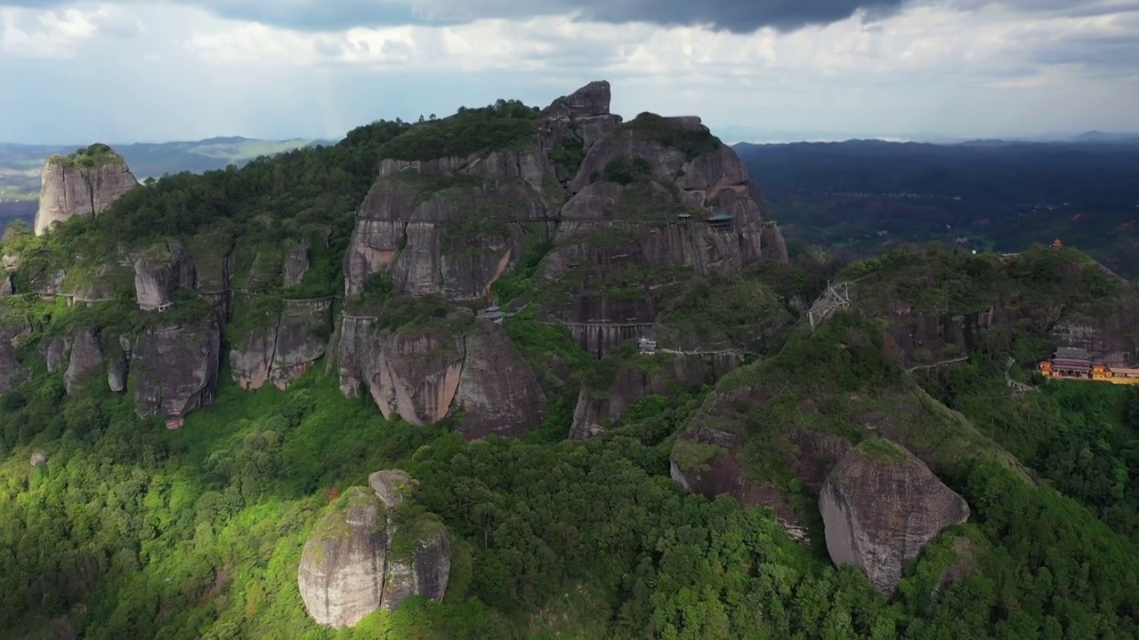 广东省河源市龙川县霍山旅游风景区航拍视频素材