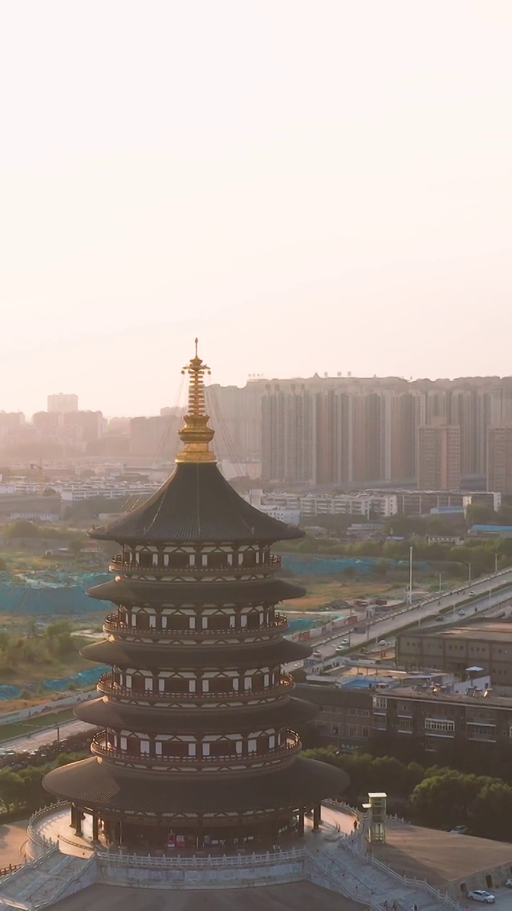 河南省隋唐洛阳城国家遗址公园天堂明堂景区视频素材