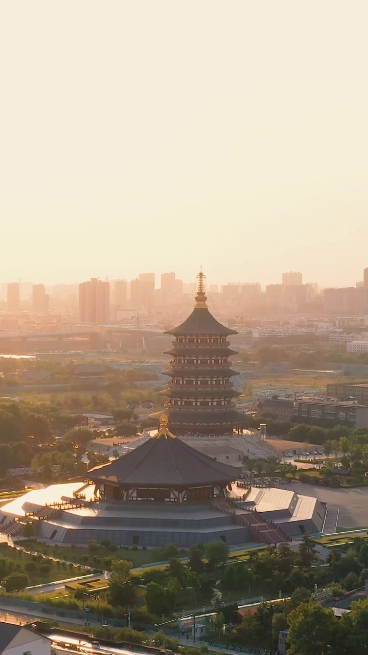 河南省隋唐洛阳城国家遗址公园天堂明堂景区视频素材