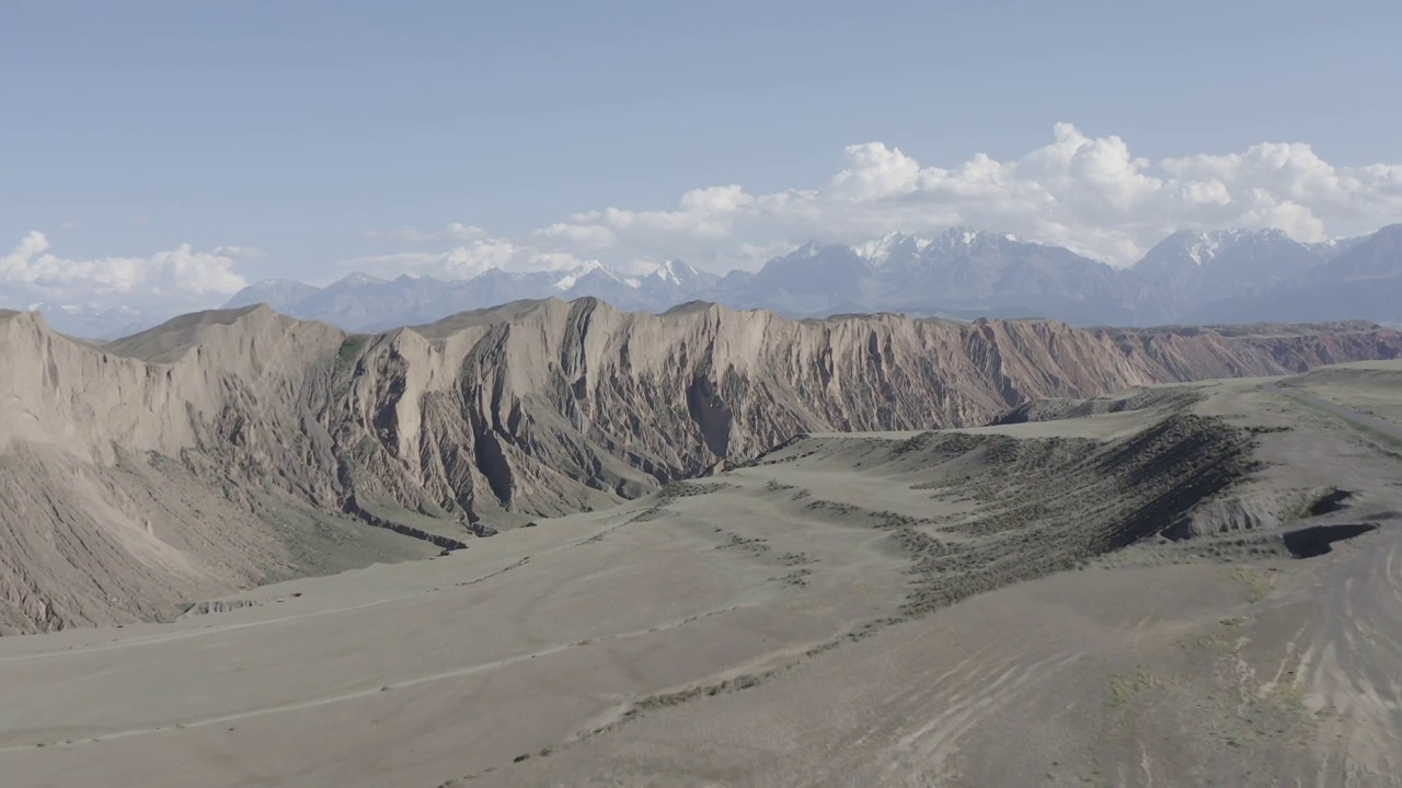 安集海大峡谷,白昼,云景,雪山,云视频素材