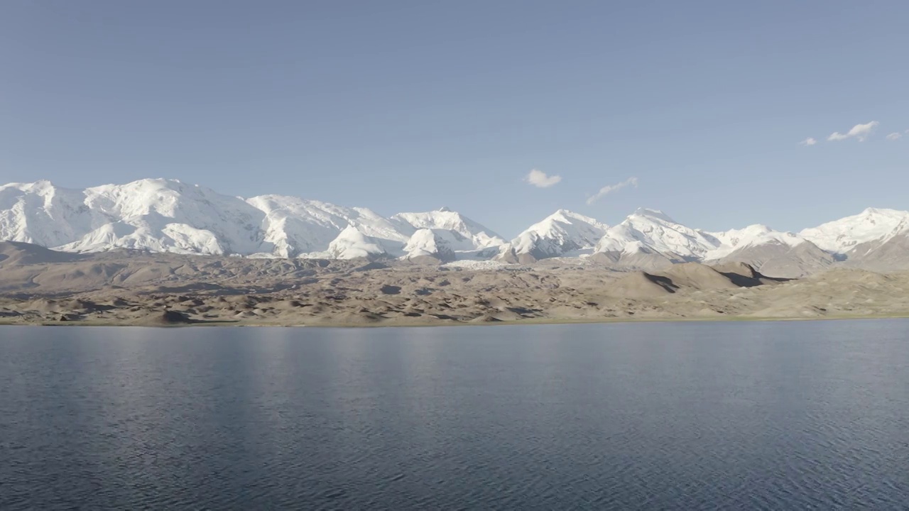 草原,帕米尔高原,湿地,慕士塔格,雪山,公格尔九别峰视频素材