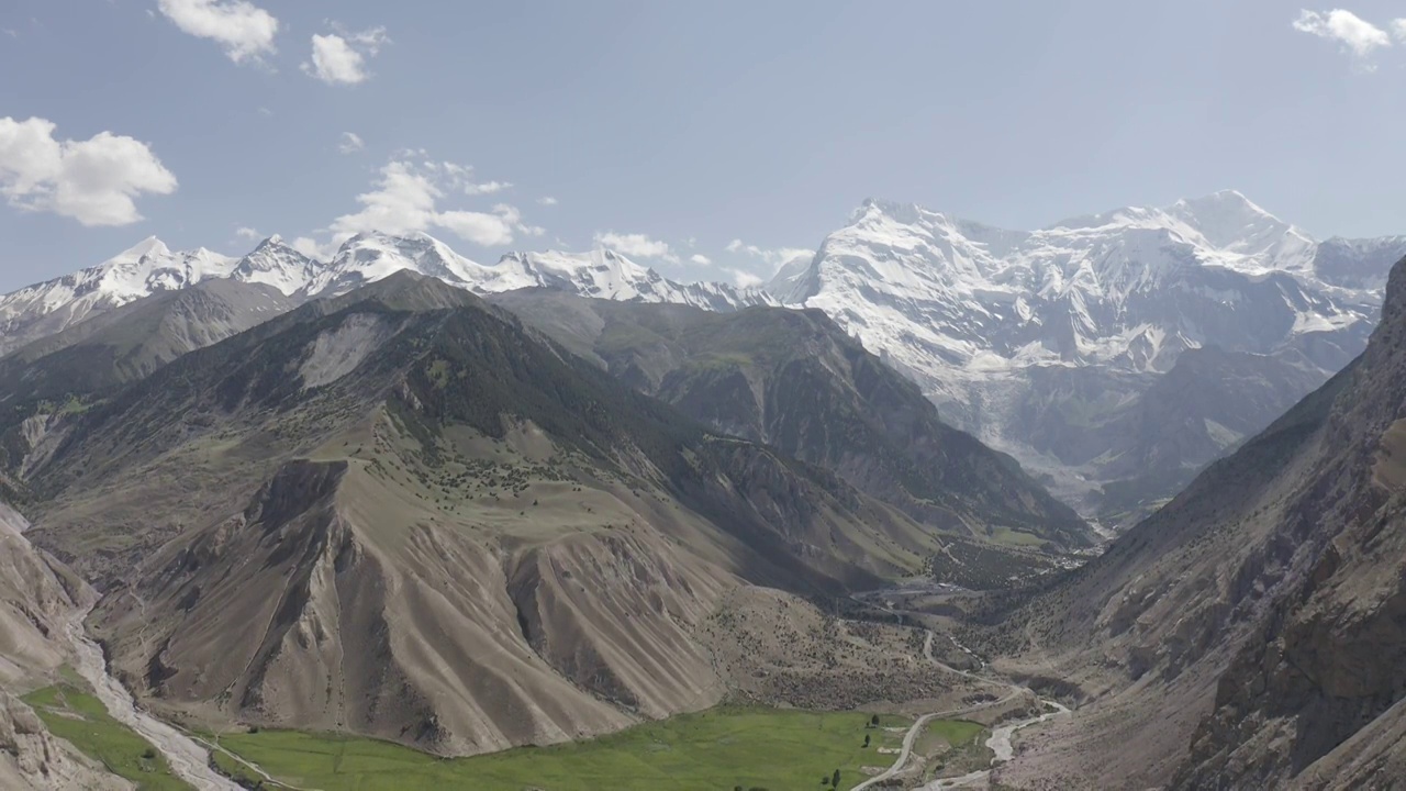 草原,帕米尔高原,湿地,慕士塔格,雪山,公格尔九别峰视频素材