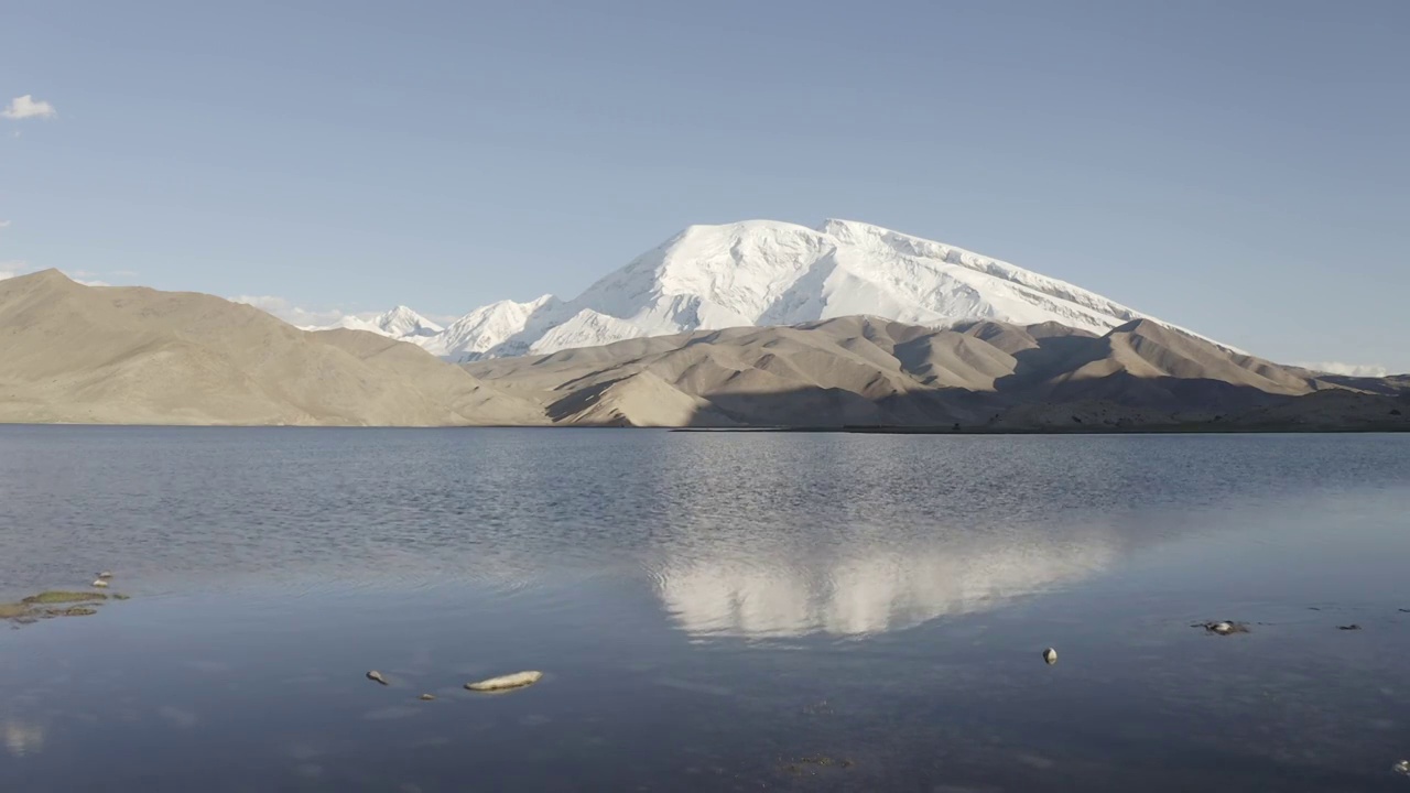 草原,帕米尔高原,湿地,慕士塔格,雪山,公格尔九别峰视频素材