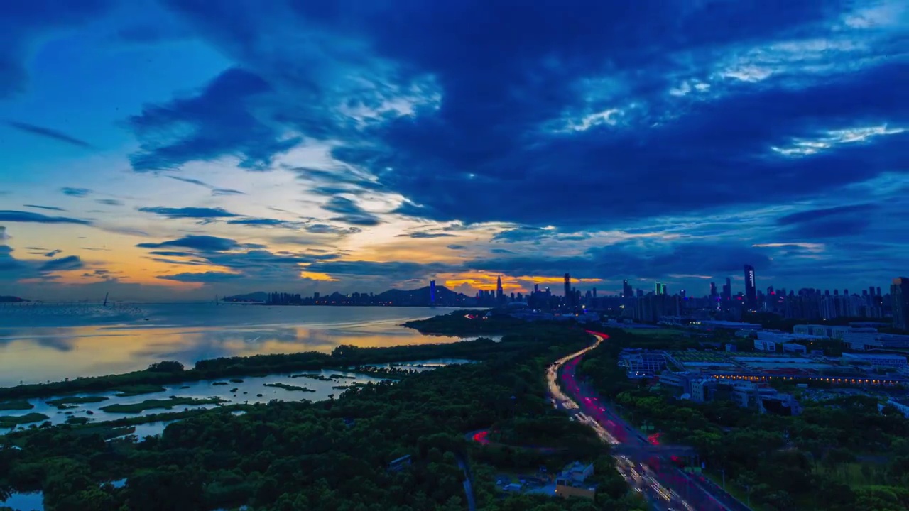 城市夜景延时视频素材