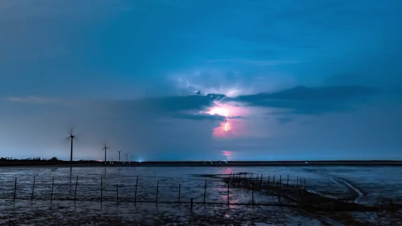 雷暴延时视频素材