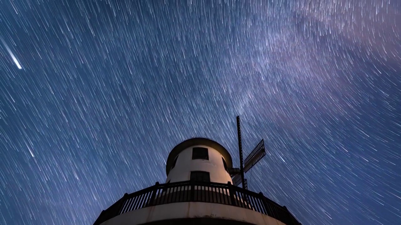 星空星轨延时视频素材