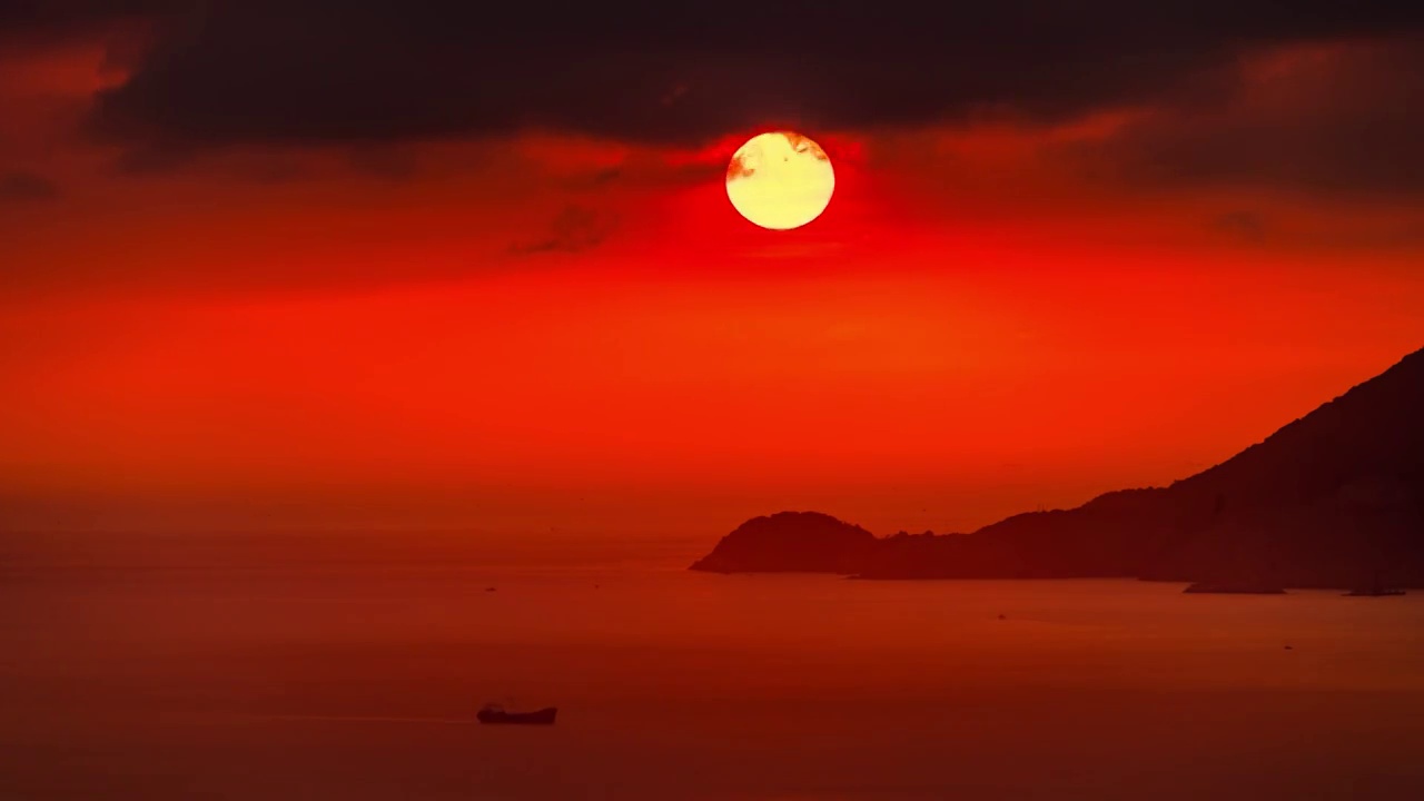 霞浦海上日出延时视频素材