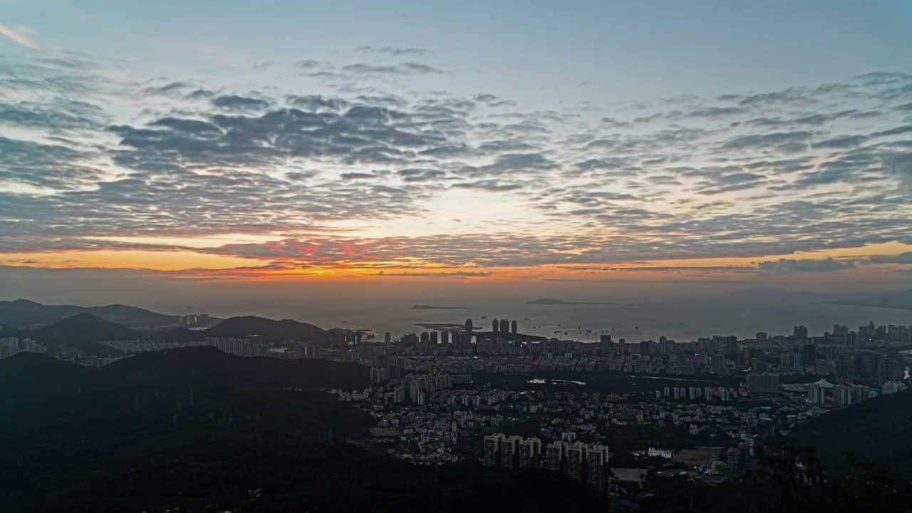 海南三亚城市景观延时摄影视频素材