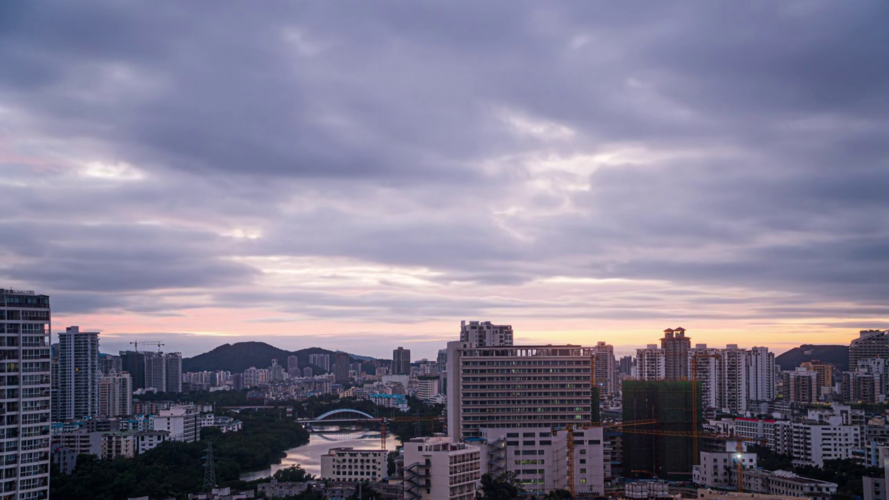 海南三亚城市景观延时摄影视频素材