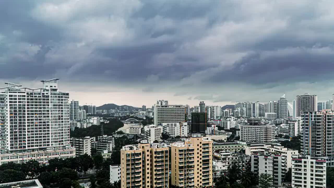 海南三亚城市景观延时摄影视频素材