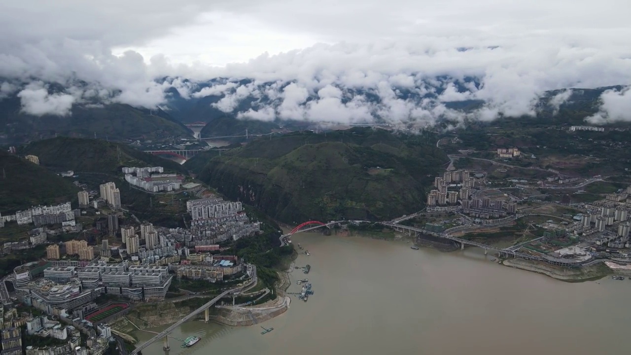 雨后的巫山美如画视频素材