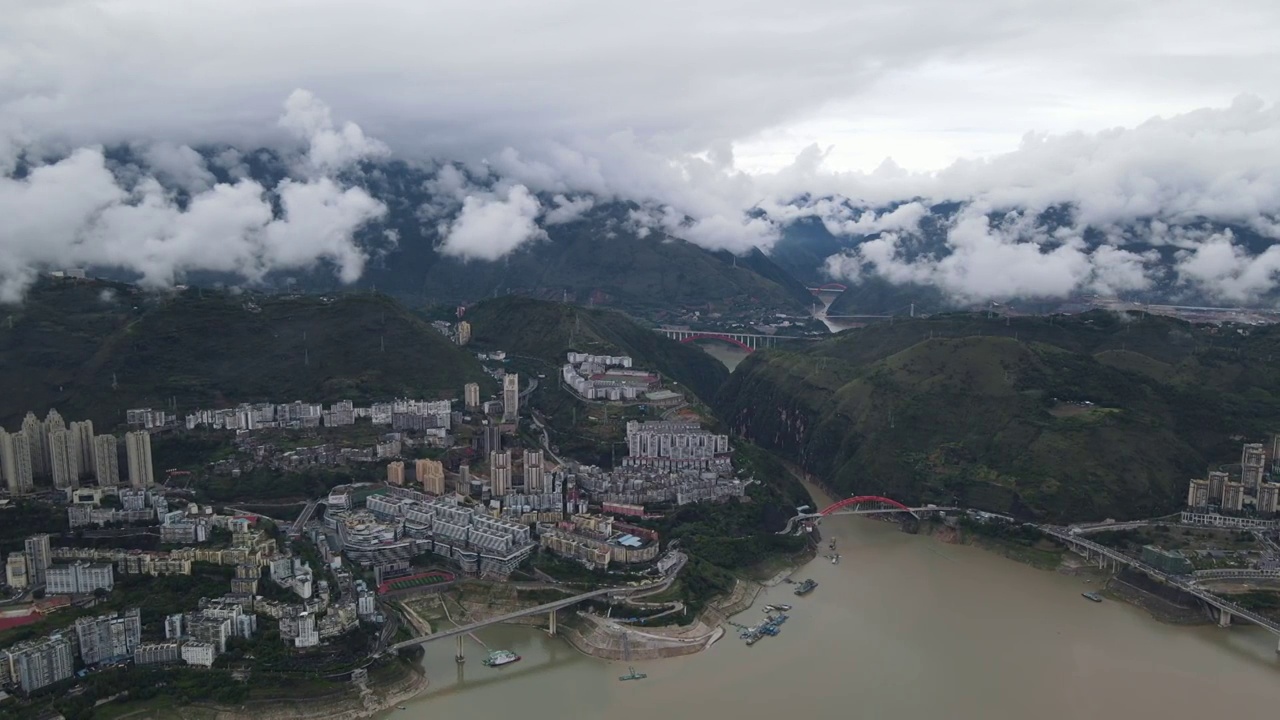 雨后的巫山美如画视频素材