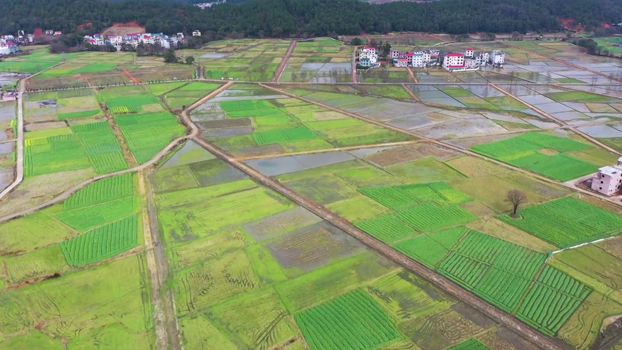 航拍江西永新秀美山村视频素材