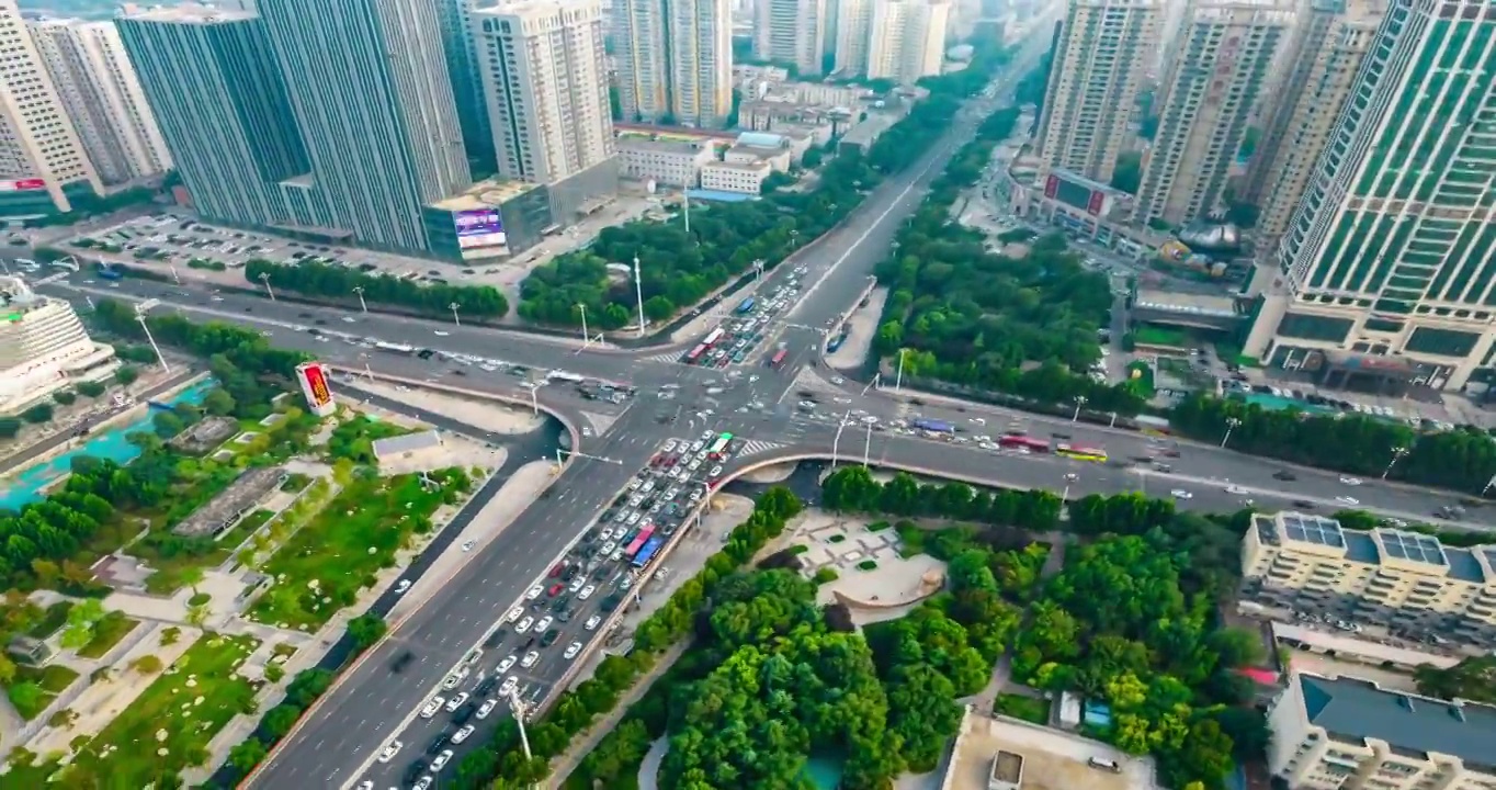 石家庄市城市道路延时视频素材