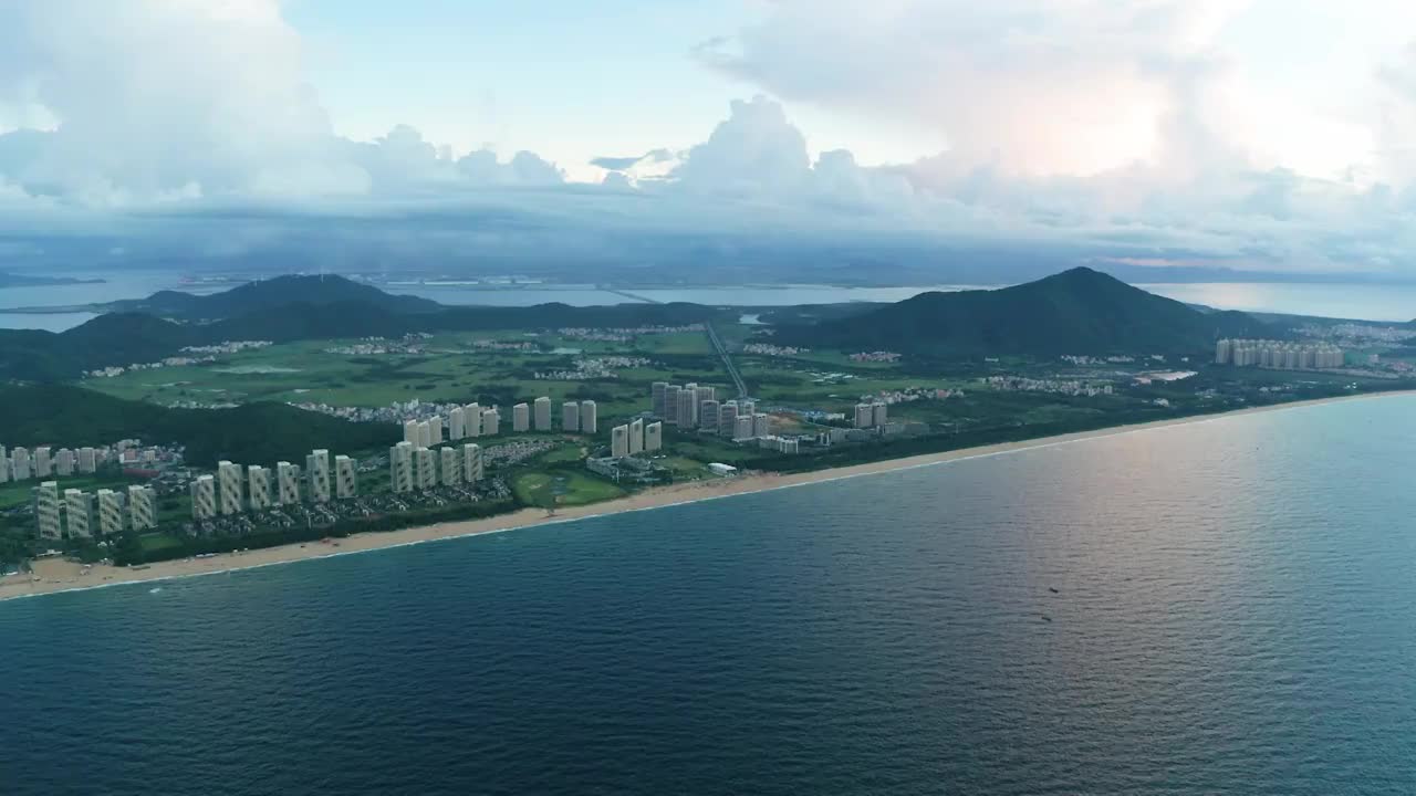 海陵岛清晨全景视频素材