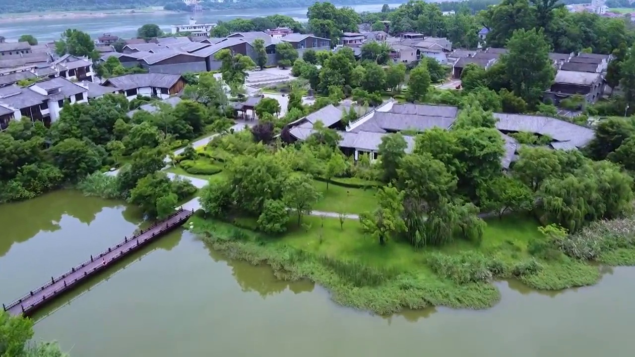 航拍江西吉安吉州窑景区视频素材