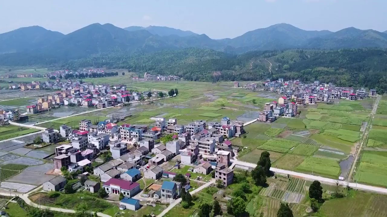 航拍江西永新在中乡农村视频素材