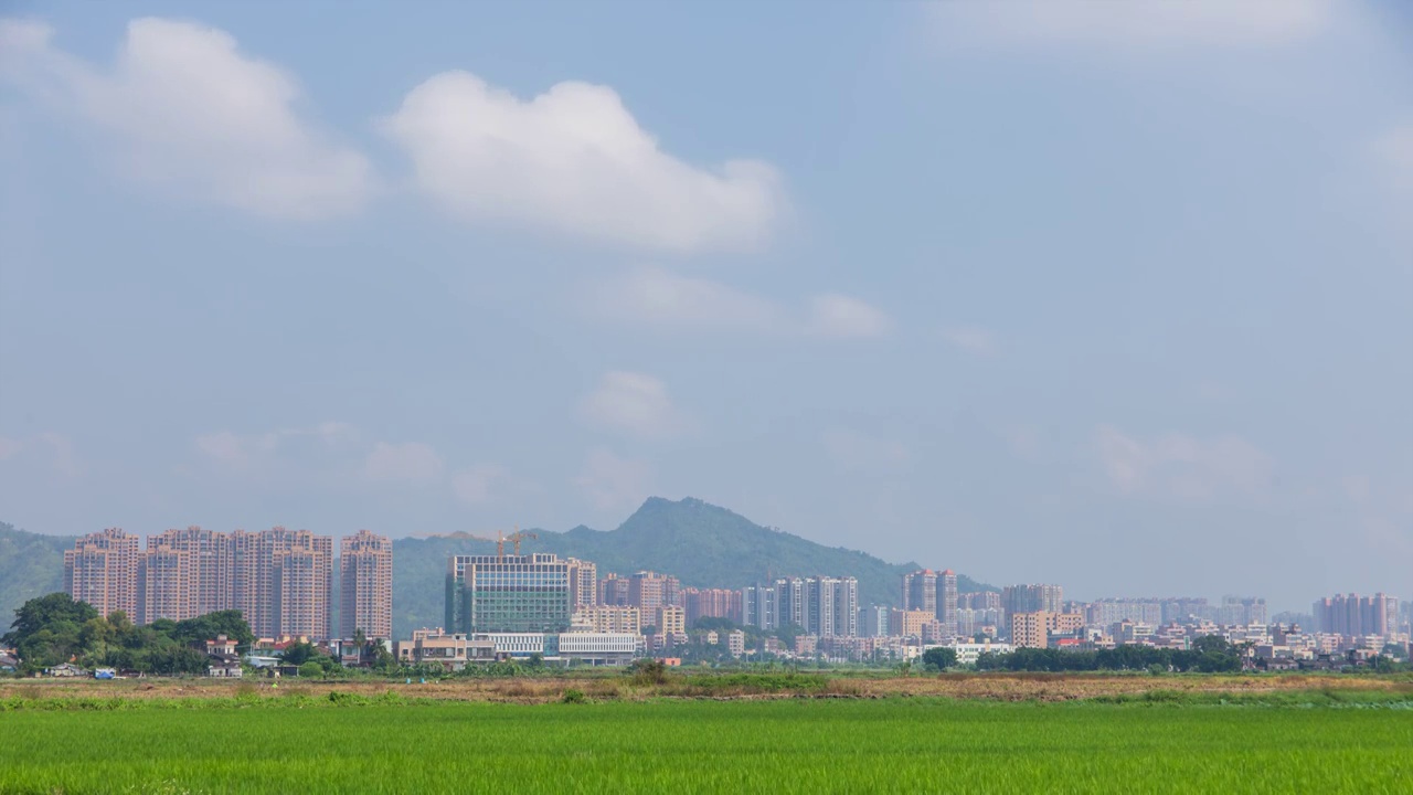 广东省汕尾市海丰县田园风景延时视频素材