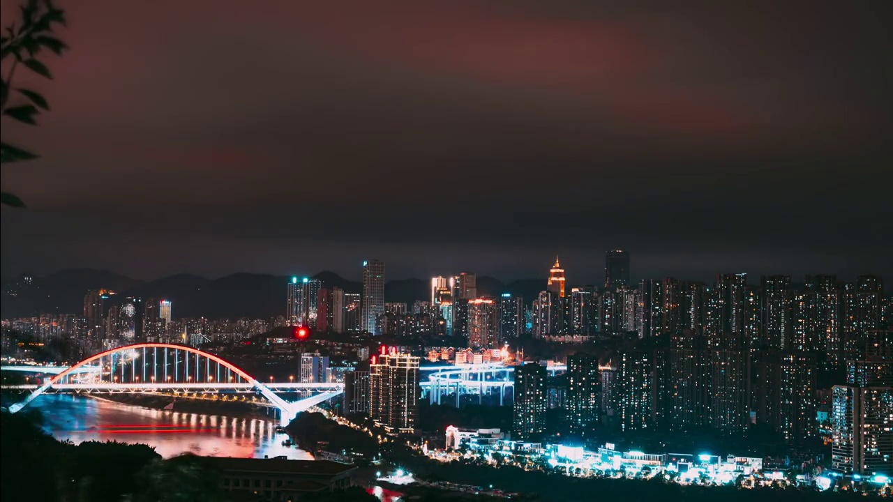 都市夜景闪电延迟视频素材