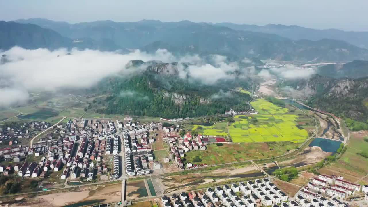 浙江省美丽乡村生态风景航拍视频素材