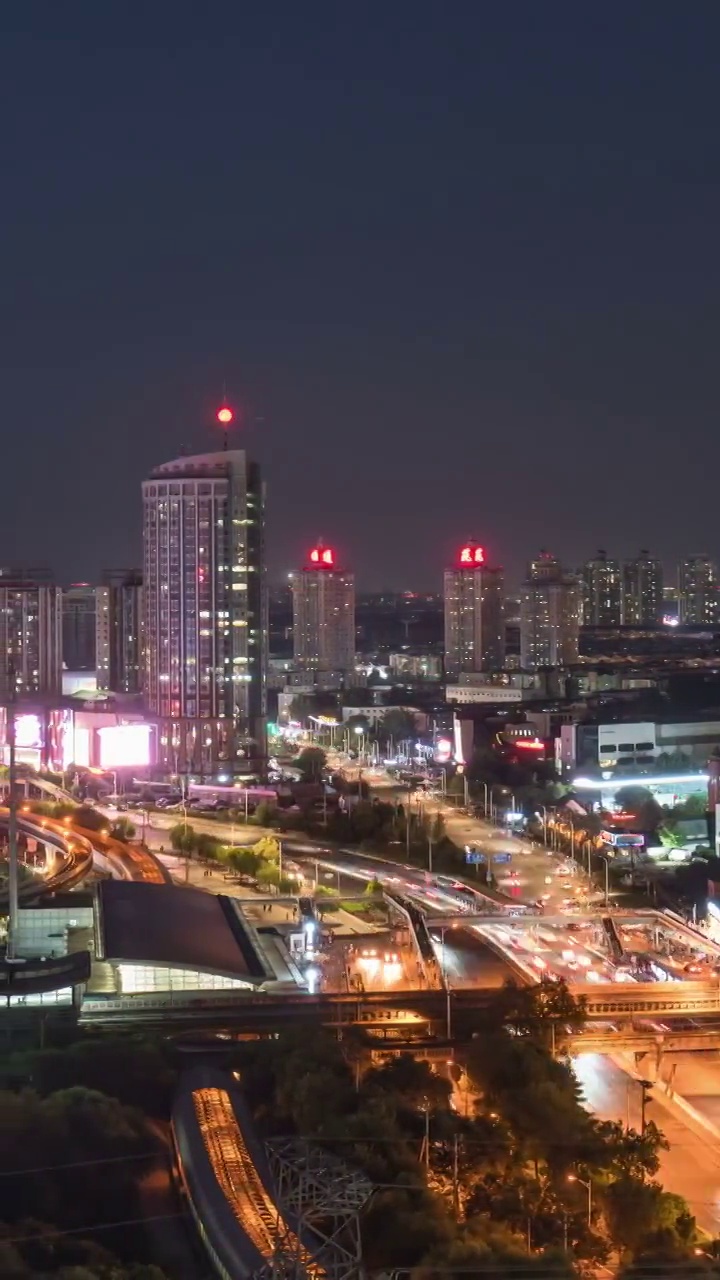 北京立水桥地铁夜景视频素材