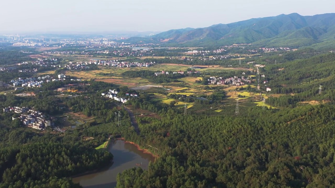 江西青原山村庄视频素材