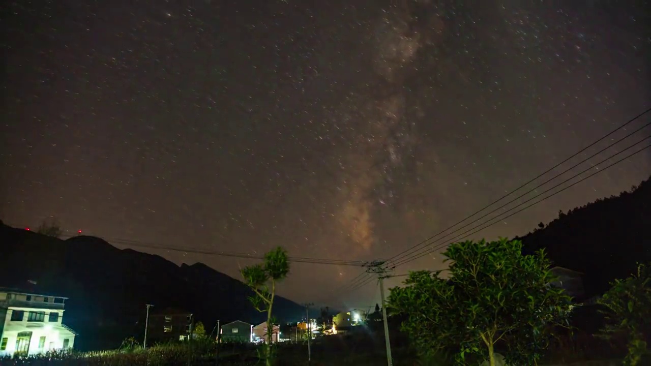 重庆乡村星空延迟视频素材